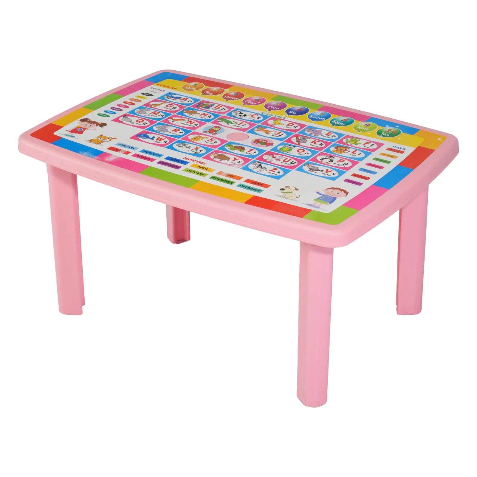 Desenli Çocuk Masası Pembe kiralama
