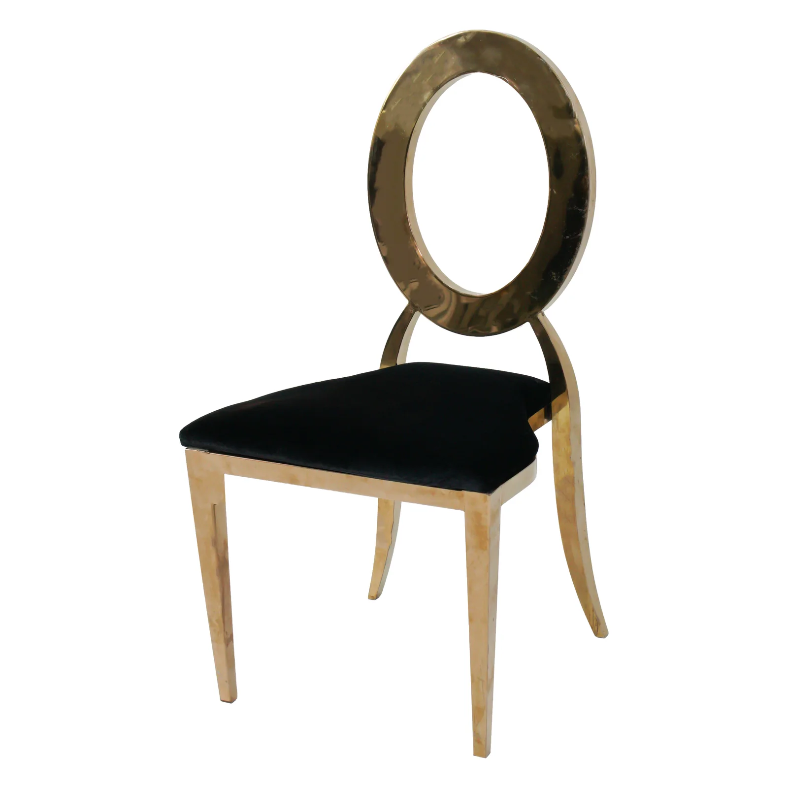 Q Chair Rose Gold Siyah Minder Sandalye kiralama
